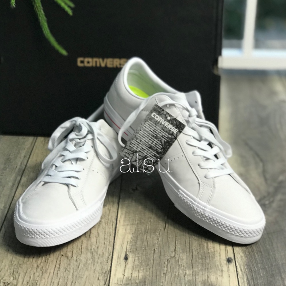 Converse One Star ⭐️ Pro Ox White Red M AUTHENTIC - Picture 7 of 8